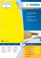 HERMA 4555 - Yellow - Rectangle - A4 - Universal - Matte - Laser/Inkjet