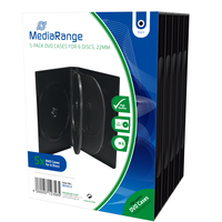 MEDIARANGE BOX35-6 - DVD case - 6 discs - Black - Plastic - 120 mm - 136 mm