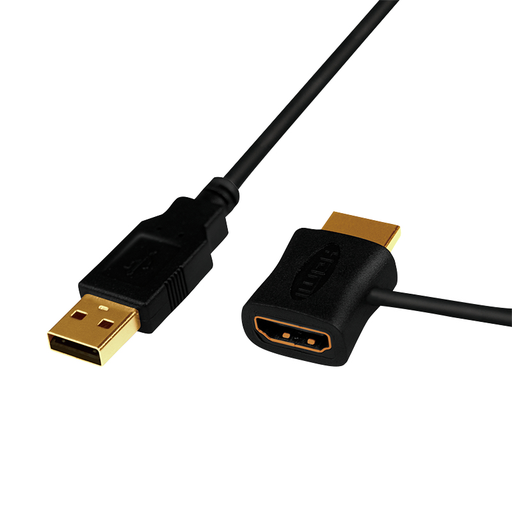 LogiLink CH0081 - HDMI Type A (Standard) - HDMI + USB - Male - Female - Straight - Straight