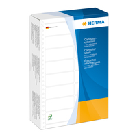 HERMA Computer labels continous 88.9x48.4 mm 2 rows white paper matt 6000 pcs. - White - Self-adhesive printer label - Paper - Dot matrix - Matte - PEFC
