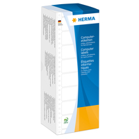 [2296937000] HERMA Computeretiketten 50.8x23.0 mm 2-bahnig weiß Papier matt 12000 St. - Weiß - Selbstklebendes Druckeretikett - Papier - Punktmatrix - Matte - PEFC