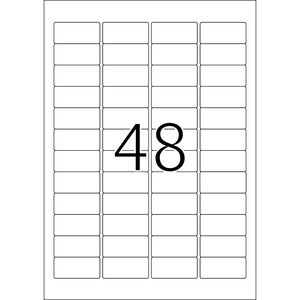 [2296953000] HERMA Inkjet labels A4 45.7x21.2 mm white paper matt 1200 pcs. - White - Rounded rectangle - Permanent - Paper - Matte - Inkjet