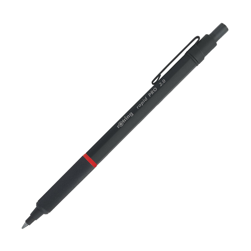 [3582144000] rOtring 1904260 - Anklippbarer versenkbarer Stift - Schwarz - Metall - 2 mm