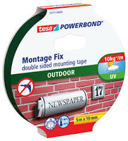 [613278000] Tesa Powerbond OUTDOOR - Mounting tape - Black - 5 m - Outdoor - Brick,Metal,Plastic,Stone - 19 mm