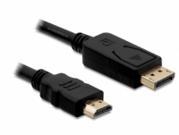 [1385989000] Delock Cable Displayport > HDMI m/m 2m - 2 m - Black - Male/Male - Displayport/HDMI