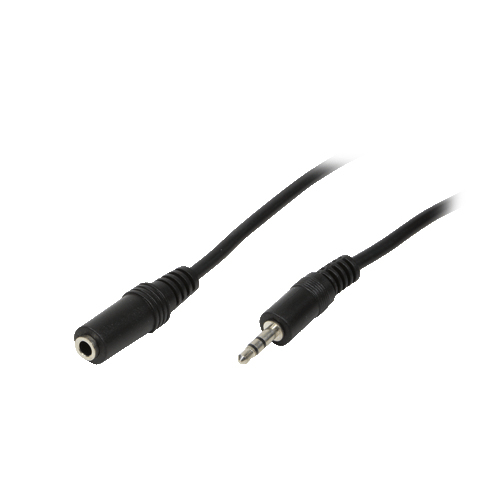 LogiLink 3.5mm - 3.5mm - 5m - 3.5mm - Male - 3.5mm - Female - 5 m - Black