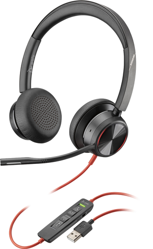 Poly Blackwire 8225 - Kopfhörer - Kopfband - Büro/Callcenter - Schwarz - Binaural - Lautstärke + - Lautsärke -