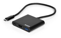 PORT Designs 900140 - Kabelgebunden - USB 3.2 Gen 1 (3.1 Gen 1) Type-C - Schwarz - 5 Gbit/s - 4K Ultra HD - 3840 x 2160 Pixel