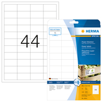 [2842442000] HERMA Labels A4 48.3x25.4 mm white extra strong adhesion paper matt 1100 pcs. - White - Rectangle - Permanent - Paper - Matte - Laser/Inkjet