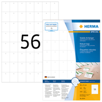 [2842604000] HERMA Robust tags A4 30x37 mm white paper/film/paper perforated non-adhesive 5600 pcs. - White - Rectangle - Paper - Germany - Laser/Inkjet - 3 cm