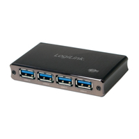 LogiLink UA0282 - USB 3.2 Gen 1 (3.1 Gen 1) Micro-B - USB 3.2 Gen 1 (3.1 Gen 1) Type-A - 5000 Mbit/s - Black - Aluminium - China