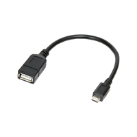 [2445123000] LogiLink AA0035 - 0.2 m - Micro-USB B - USB A - USB 2.0 - Male/Female - Black