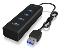 [5799338000] ICY BOX IB-HUB1409-U3 - USB 3.2 Gen 1 (3.1 Gen 1) Type-A - USB 3.2 Gen 1 (3.1 Gen 1) Type-A - 5000 Mbit/s - Black - Aluminium - 0.04 m