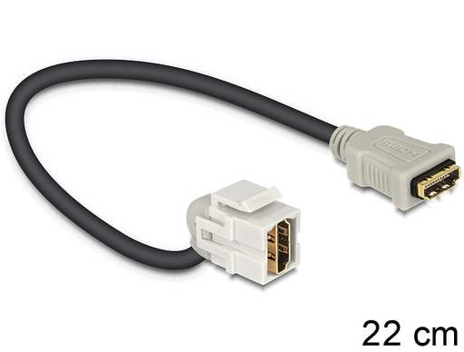 [3085426000] Delock HDMI - HDMI - 0.22m - 0,22 m - HDMI Typ A (Standard) - HDMI Typ A (Standard) - Schwarz