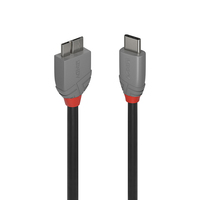 [13558115000] Lindy 2m USB 3.2 Type C to Micro-B Cable - Anthra Line - 2 m - USB C - Micro-USB B - USB 3.2 Gen 1 (3.1 Gen 1) - 500 Mbit/s - Black