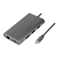 [11723859000] LogiLink UA0382 - Kabelgebunden - USB 3.2 Gen 1 (3.1 Gen 1) Type-C - 100 W - 10,100,1000 Mbit/s - Silber - 5000 Gbit/s
