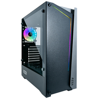 [7730520000] AZZA APOLLO 430 - Midi Tower - PC - Black - Transparent - ATX - micro ATX - Tempered glass - Gaming