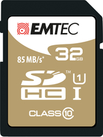 [2854230004] EMTEC ECMSD32GHC10GP - 32 GB - SDHC - Class 10 - 85 MB/s - 21 MB/s - Black,Brown