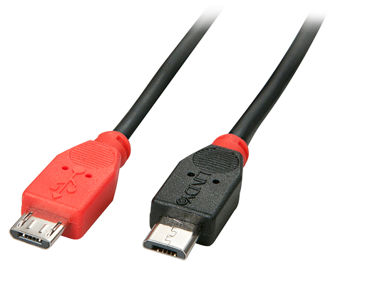 Lindy 31759 - 1 m - Micro-USB B - Micro-USB B - USB 2.0 - Male/Male - Black