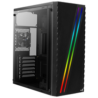 [7633700000] AEROCOOL ADVANCED TECHNOLOGIES Aerocool Streak - Midi Tower - PC - Black - ATX - micro ATX - Mini-ITX - Acrylonitrile butadiene styrene (ABS) - SPCC - Multi