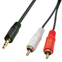 Lindy Audio Cable 2xPhono 3,5 mm /2m - 3.5mm - Male - 2 x RCA - Male - 2 m - Black - Red - White