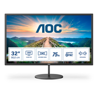 [10443252000] AOC V4 Q32V4 - 80 cm (31.5") - 2560 x 1440 pixels - 2K Ultra HD - LED - 4 ms - Black