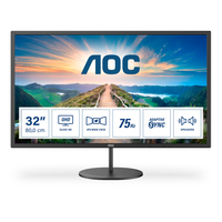 AOC V4 Q32V4 - 80 cm (31.5") - 2560 x 1440 pixels - 2K Ultra HD - LED - 4 ms - Black