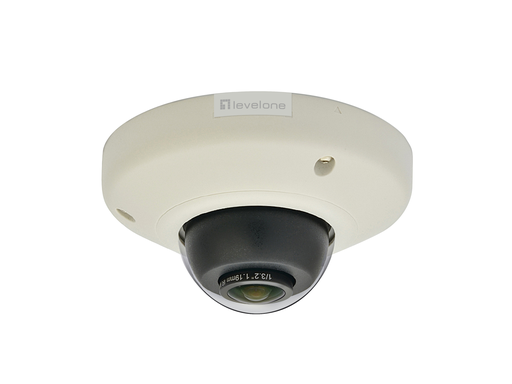 [3354974000] LevelOne HUBBLE Panoramic Dome IP Network Camera - 5-Megapixel - 802.3af PoE - Vandalproof - IP security camera - Wired - CE - FCC - ONVIF - IK08 - Dome - Ceiling - Black - White