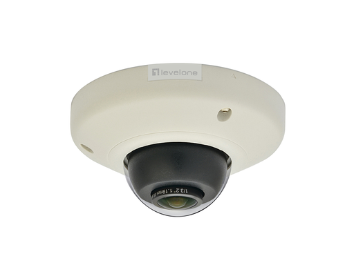 [3354974000] LevelOne Panoramic Dome Network Camera - 5-Megapixel - PoE 802.3af - WDR - IP-Sicherheitskamera - Verkabelt - CE - FCC - ONVIF - IK08 - Kuppel - Zimmerdecke - Schwarz - Weiß