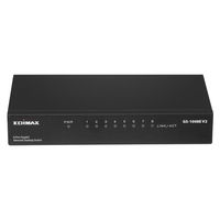 Edimax GS-1008E V2 - Unmanaged - Gigabit Ethernet (10/100/1000) - Wandmontage