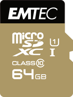 [2984640003] EMTEC Gold+ - Flash-Speicherkarte ( SD-Adapter inbegriffen ) - 64 GB