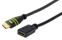 [8925616000] Techly HDMI 4K 60Hz High Speed Anschlusskabel ,mit Ethernet M/F, schwarz, 1,8 m