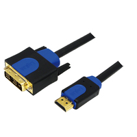 [1835796000] LogiLink CHB3102 - 2 m - HDMI - DVI-D - Gold - Black - Blue - Male/Male