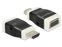 Delock 65586 - HDMI-A - VGA - Black - White