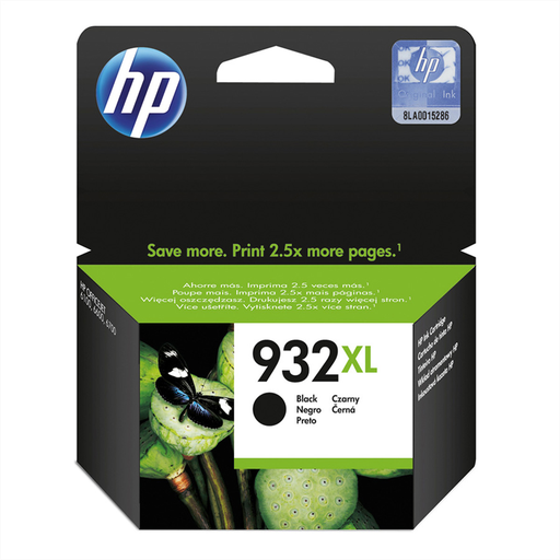 [2200399000] HP 932XL - Original - Tinte auf Pigmentbasis - Schwarz - HP Officejet 7110/6100/7610/6700 - 1 Stück(e) - Tintenstrahldrucker