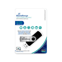 [11869172000] MEDIARANGE MR930-2 - 8 GB - USB Type-A / Micro-USB - 2.0 - 15 MB/s - Swivel - Black - Silver