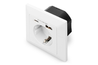 [8917413000] DIGITUS Sicherheits-Steckdose für Unterputzmontage mit 1 x USB Type-C,  1 x USB A