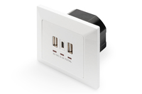 [8917414000] DIGITUS Socket with USB A & USB-C Ports, flush mounted