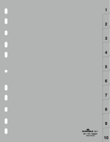 [3637585000] Durable 6511-10 - Numerischer Registerindex - Polypropylen (PP) - Grau - Porträt - A4 - 230 mm