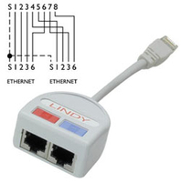 [1085603000] Lindy Port Doubler UTP 2 x Fast Ethernet 10/100über nur ein
