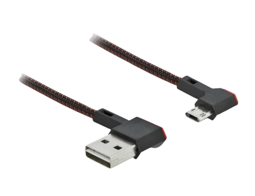 Delock USB2 Kabel A-MicroB gewinkelt - 2m - 2 m - USB A - Micro-USB B - USB 2.0 - Schwarz