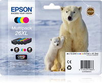 [2303982000] Epson Polar bear Multipack 4 Farben 26XL Claria Premium Ink - Tinte auf Pigmentbasis - Tinte auf Farbstoffbasis - 12,2 ml - 9,7 ml - 1 Stück(e) - Multipack