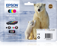 [2303982000] Epson Polar bear Multipack 4-colours 26XL Claria Premium Ink - Pigment-based ink - Dye-based ink - 12.2 ml - 9.7 ml - 1 pc(s) - Multi pack