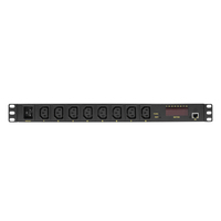 [6357439000] LogiLink PDU8P01 - Monitored - 1U - Black - 8 AC outlet(s) - C13 coupler - C20 coupler