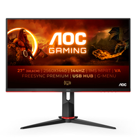 [8031721000] AOC G2 Q27G2U/BK - 68.6 cm (27") - 2560 x 1440 pixels - Quad HD - LED - 1 ms - Black - Red