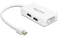 [4090761000] Delock 0.16m DisplayPort/VGA + HDMI + DVI - 0.16 m - Mini DisplayPort - VGA (D-Sub)+ HDMI + DVI - Male - Female - 1920 x 1200 pixels