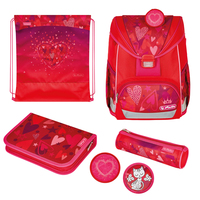 Herlitz UltraLight Plus Sweet Hearts - Pencil pouch - Sporttasche - Federmäppchen - Schultasche - Mädchen - Weiterführende & Grundschule - Rucksack - 15 l - Fronttasche - Seitentasche