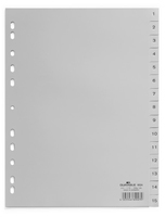 [6906190000] Durable 652410 - Numeric tab index - Polypropylene (PP) - Grey - Portrait - A4 - 230 mm