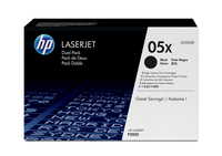 HP 05X 2-pack High Yield Black Original LaserJet Toner Cartridges - 13000 pages - Black - 2 pc(s)
