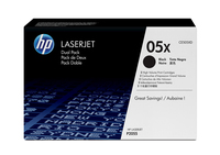 HP 05X 2er-Pack Schwarz Original LaserJet Tonerkartusche mit hoher Reichweite - 13000 Seiten - Schwarz - 2 Stück(e)